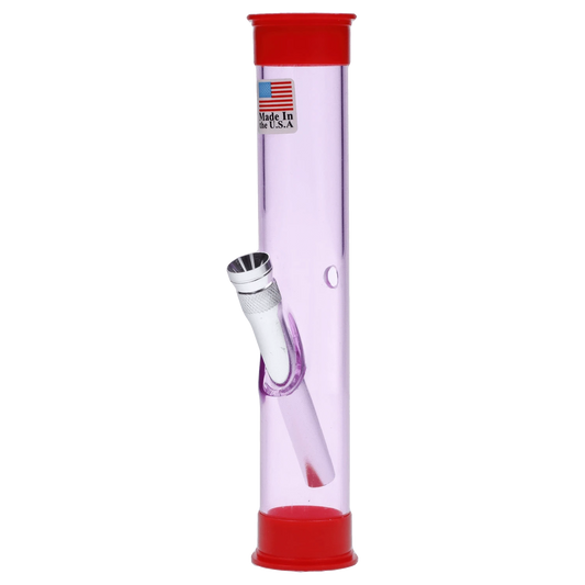 JM Plastics Straight Tube with Carb Hole Acrylic Water Pipe