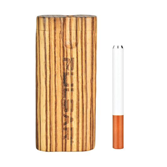 Gift Guru Hand Pipe Zebrawood Pulsar Straight Wood Twist Top Dugout